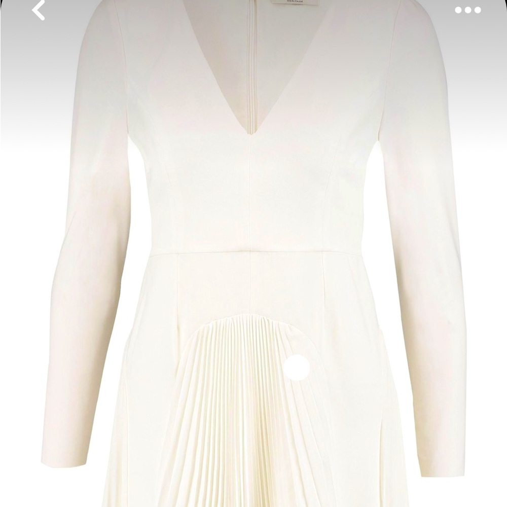 White halston dress